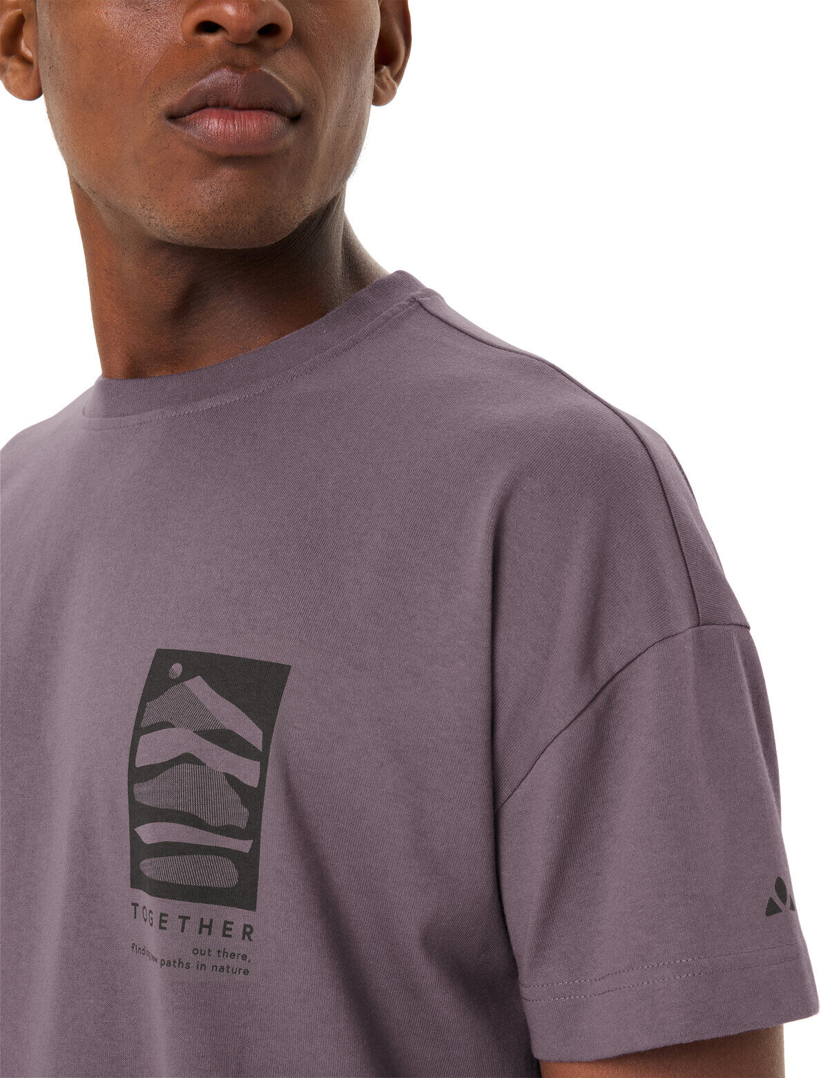 Funktionsshirt VAUDE "MEN'S REDMONT HEAVYWEIGHT T-SHIRT", Herren, Gr. XXL, lila ash, Obermaterial: 100% Baumwolle, Shirts Funktionsshirt, Kurzarm, für Sportmode und Outdoormode, robuste Verarbeitung lila ash XXL