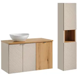 BADMÖBEL 100cm Manoa 2er-Set Kaschmir - Holz