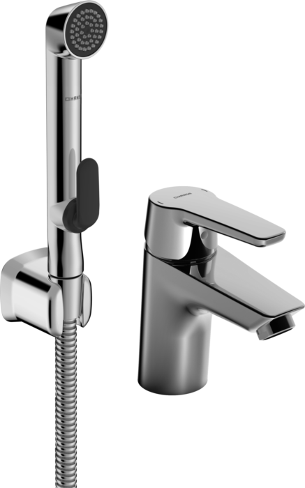 Waschtischarmatur Hansapolo 51462293 chrom, mit Funktionsbrause