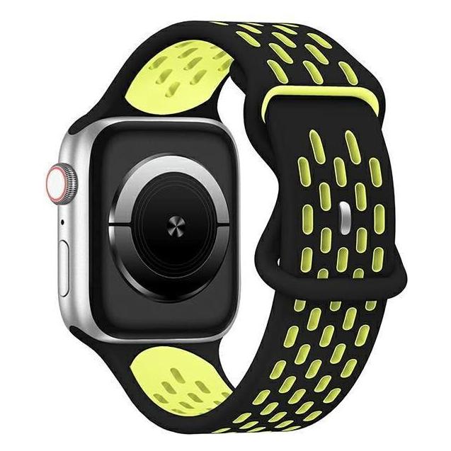 Beline pasek Apple Watch New Sport Silicone 38/40/41mm czarno-żółty black/yellow box (Silicone, Silikon) (5905359818861)