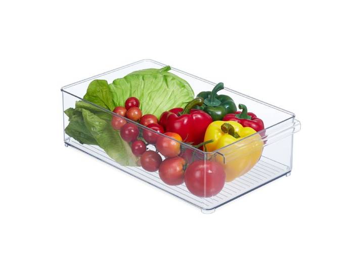 Relaxdays 2x Koelkast organizer met handgreep