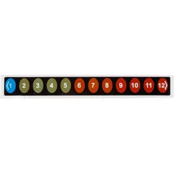Brady, Etiketten, TIL-8-1C-12C, B-7518, Reversible, temperaturanzeigende Etiketten, Polyester, Blau, Schwarz