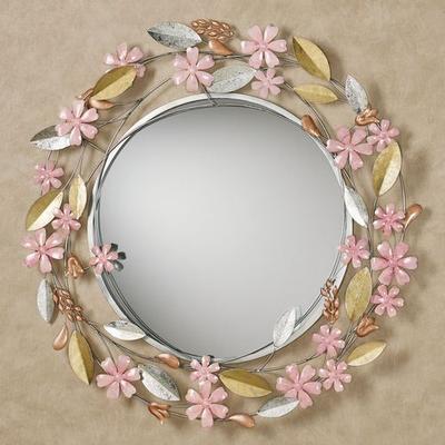 Touch of Class Wildflower Reflections Wall Mirror Blush , Blush