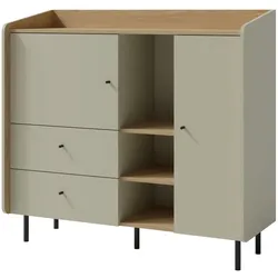 KOMMODE Alex mit 1 Tür und 2 Schubladen, Eukalyptus