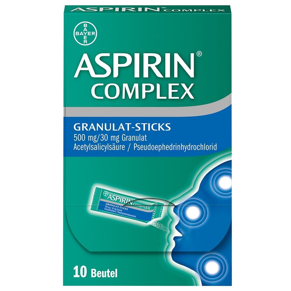 Aspirin Complex Granulat-Sticks 500 mg/30 mg 10 St Granulat