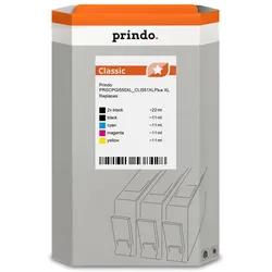 Prindo, Druckerpatrone, kompatibel mit Canon 2x PGI-550pgbkXL+CLI-551XL /// (BK, C, M, Y)