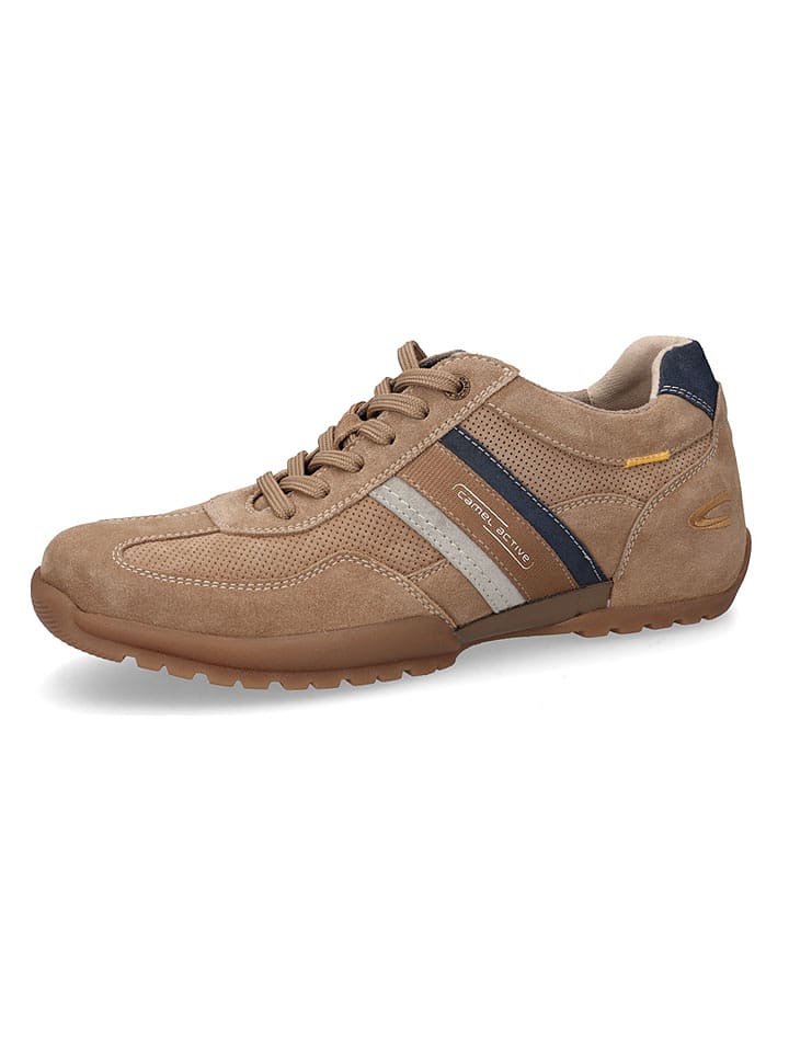 Camel Active Leder-Sneakers "Driver" in Beige - 43