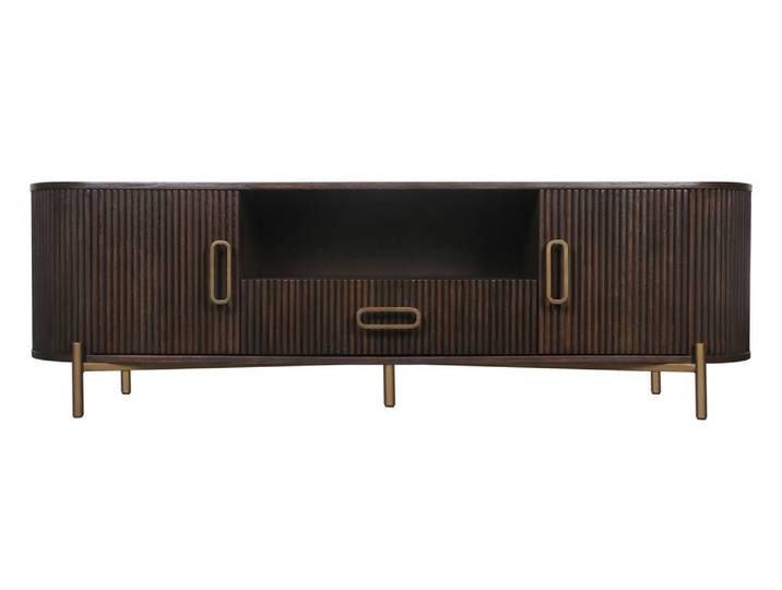 TV-Schrank Luxor von Richmond, Eiche braun mit Golddetails, 181,5 cm