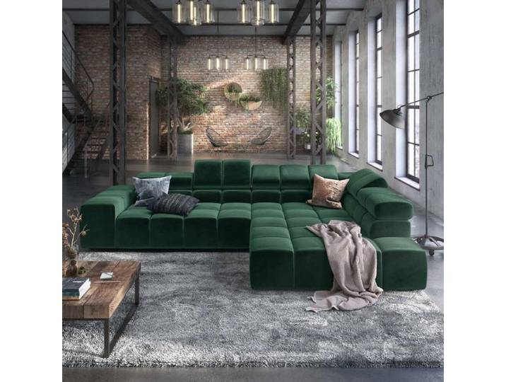 HOMELIV. Ecksofa Charlotta 319x215x82cm Velours
