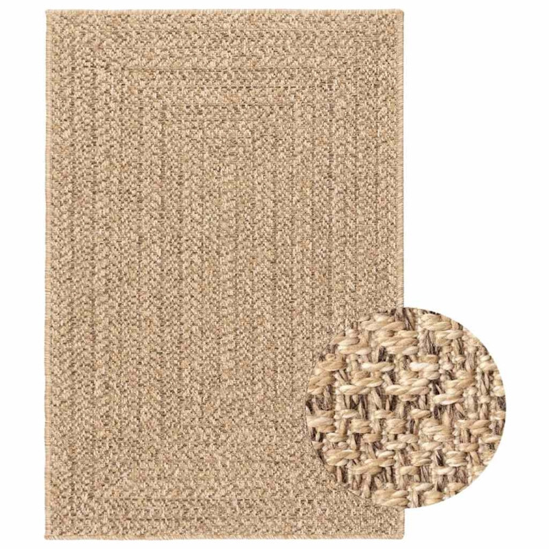 vidaXL ZIZUR Binnen/Buiten Tapijt - Jute Look - Bruin - 120 x 170 cm