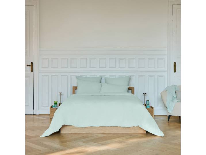 HABITAT - Housse de couette en double gaze de coton - 240 x 220 cm - Céladon - Arielle