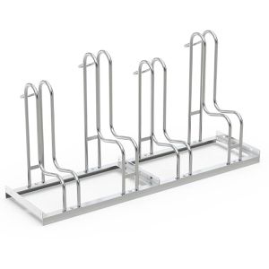 RR-Solutions Fahrradständer R4S, Bodenmontage / freistehend, Einstellparker, Breite 140cm, für 4 Fahrräder
