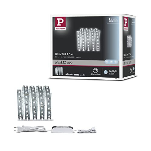 Paulmann MaxLED 500 LED-strip basisset, koelwit, zilver