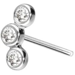 14 Karat Gold Aufsatz mit Titan Push Pin MOISSANIT-BOGEN