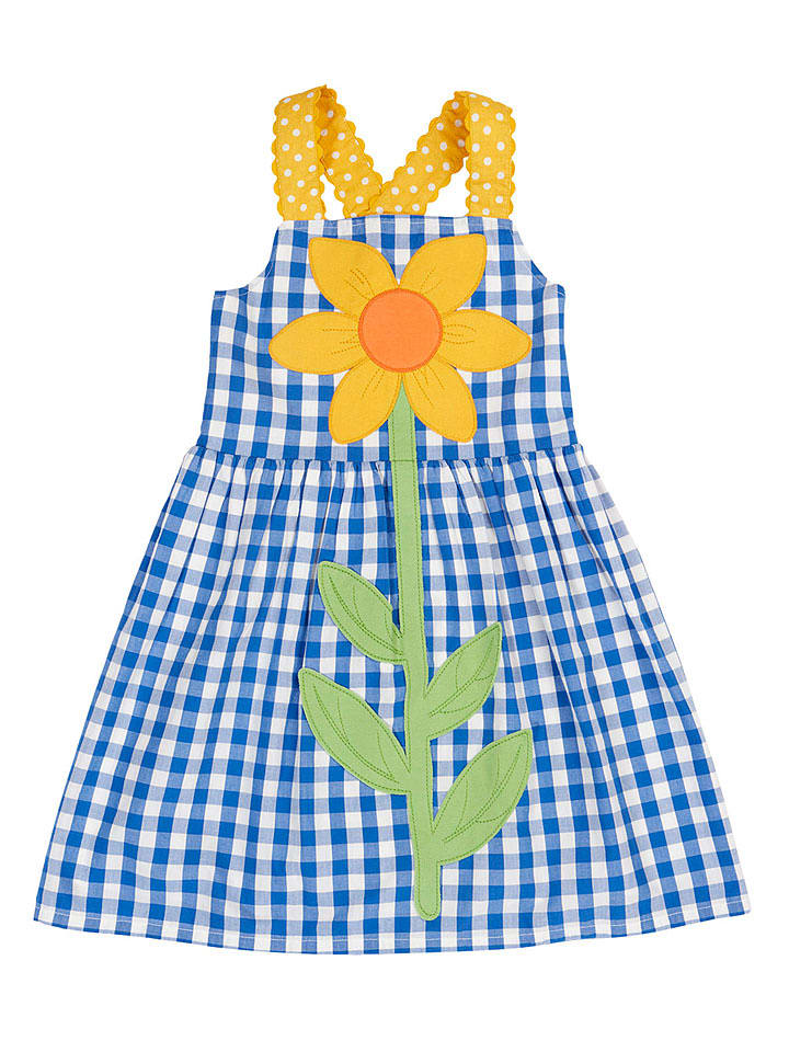 Frugi Kleid "Daisy" in Blau/ Gelb - 92/98