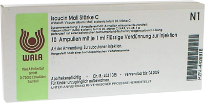 WALA Heilmittel GmbH ISCUCIN mali Stärke C Ampullen 10X1 ml 04428918