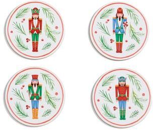 "Lenox Bayberry Nutcracker Coaster Set of 4, Multicolor - One Size - 4""W x 4""L"