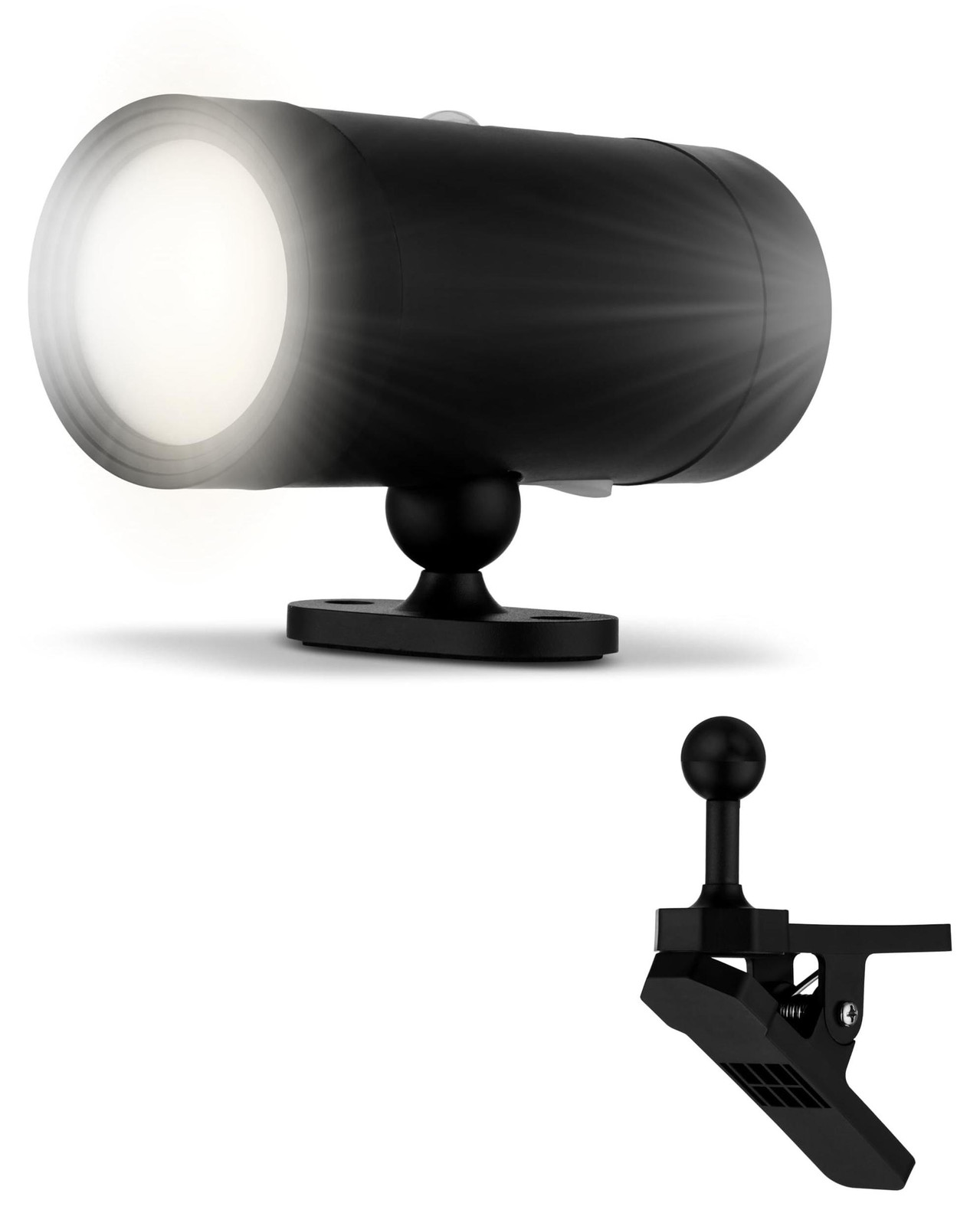 REV Wandlamp met bewegingssensor en oplaadbare batterij, 2 stuks, zwart, 360 graden draaibaar