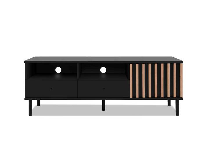 Finori Monza 56A TV-Board 138x49x40 cm Schwarz / Artisan Oak
