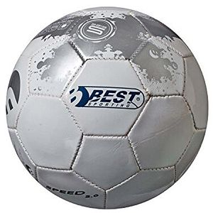Best-Sporting Fußball Mini, 10123, Größe 2, 160 Gramm, weiß/silber, Trainings-& Freizeitball