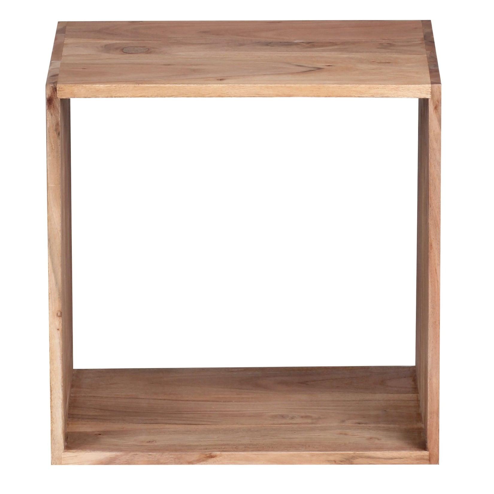 KADIMA DESIGN Cube Regal NAKO: Massivholz, Beistelltisch/Bücherregal, vielseitig, pflegeleicht