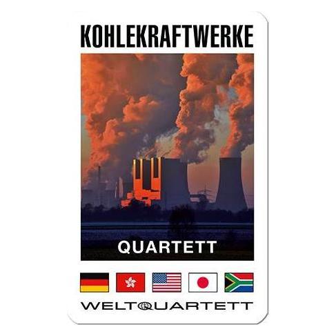 Weltquartett 1019 - KOHLEKRAFTWERKE-QUARTETT - Erderwärmer auf 32 Spielkarten (DE-Ausgabe) (Deutsch, 2 - 4 Spieler) (1019)