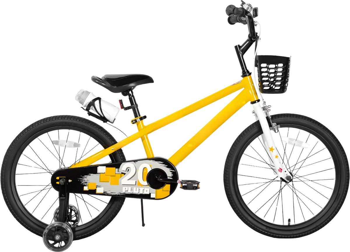 Kinderfahrrad 45-46 cm - 5-9 Jahre - mit leuchtenden Stützrädern & DIY Stickers - Orange