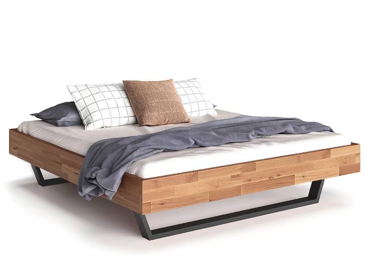 LÖWEN Kufenbett ohne Kopfteil, Material Massivholz, 200 x 200 cm
