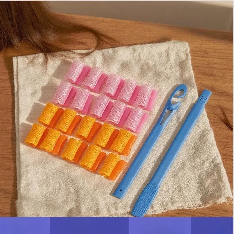 INF 20 Stk. Hitzefreie Lockenwickler Set - Mühelose Egg Roll & Water Wave Frisuren