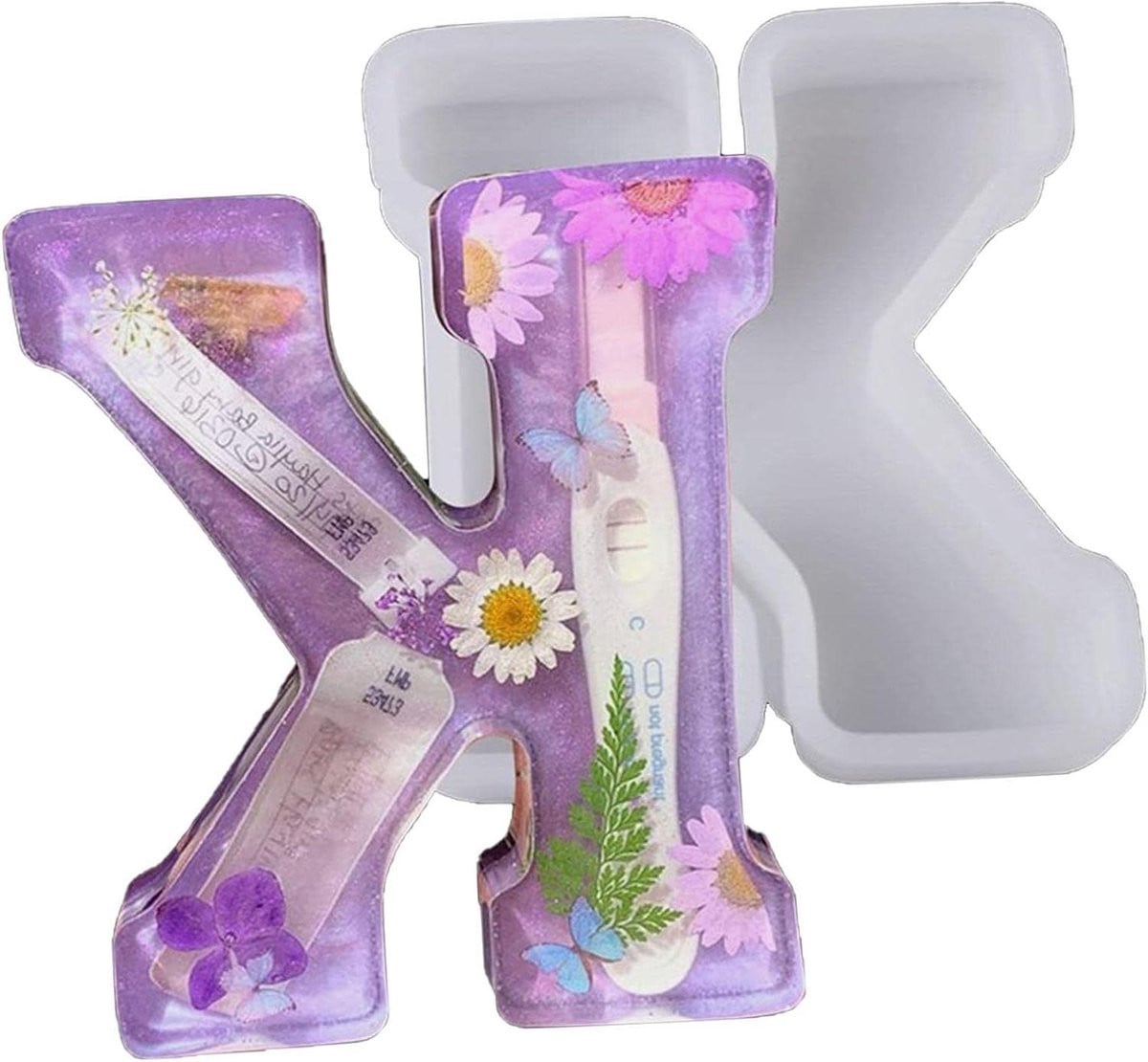 Siliconen Alfabet Mallen - Extra Grote Letter Gietvormen - Wit - 15 cm per letter
