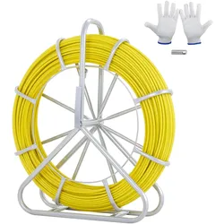 VEVOR Fish Tape Puller Fiberglas 200m 6,35 mm Drahtkabel Running Duct Rodder