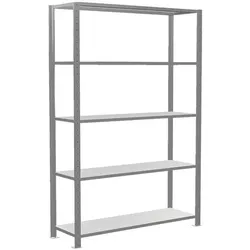 SCHULTE Lagertechnik Fachbodenregal 130x200 cm »MULTIplus150« 40 cm Tiefe 5 Böden Grundregal (alleine grau, 113.6x200x43.6 cm