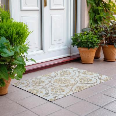 Addison Rugs Machine Washable Indoor/ Outdoor Chantille Scroll Floral Rug