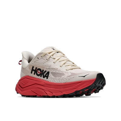 Trailrunningschuh HOKA ONE ONE "CHALLENGER 8", Damen, Gr. 41, rot (alabaster, burnt rot), Synthetik, Textil, Schuhe, für anspruchsvolles Gelände, stark profiliertes Laufsohlenprofil