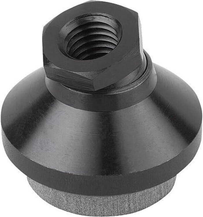 KIPP Gelenkteller schwingungsdämpfend D1=M10 D=32 H=30 Stahl (K0420.110)