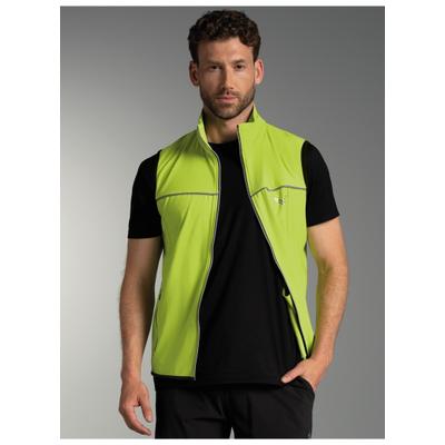 Steppweste TRIGEMA "TRIGEMA Atmungsaktive Sport-Weste", Herren, Gr. XL, gelb (lemon), 92% Polyester, 8% Elasthan, lang, Westen Steppweste