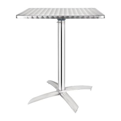 Quadratischer Edelstahltisch mit kippbarer Tischplatte Bolero 600mm