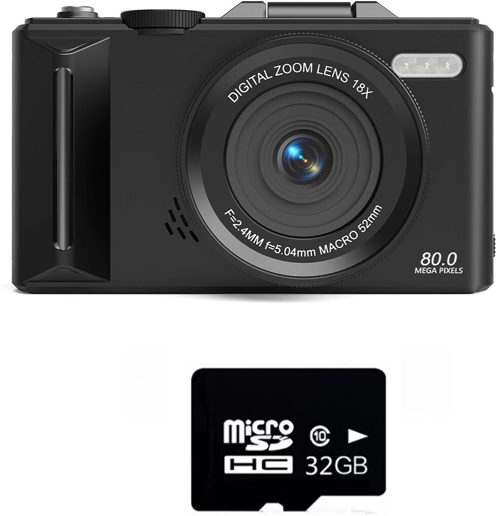 INF Retro Klapp-Spiegellose Kamera mit 180°-Klappbildschirm, 5K Video, 27500 zehntausend Foto-Pixel, AF-Autofokus, WiFi und