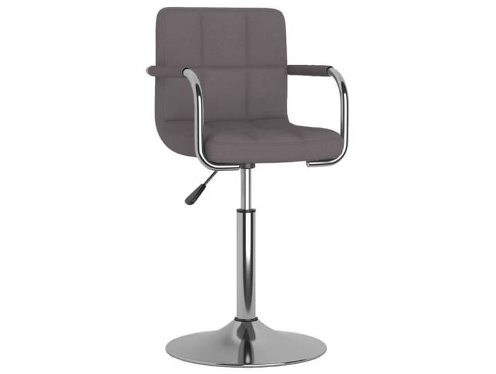 Tabouret de bar MMF - Moderne Taupe Tissu - Réglable en hauteur - Avec accoudoirs