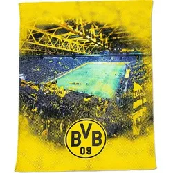 BVB 09 BVB Fleecedecke mit Stadionprint (150x200cm), Größe ONE SIZE in Schwarz Schwarz