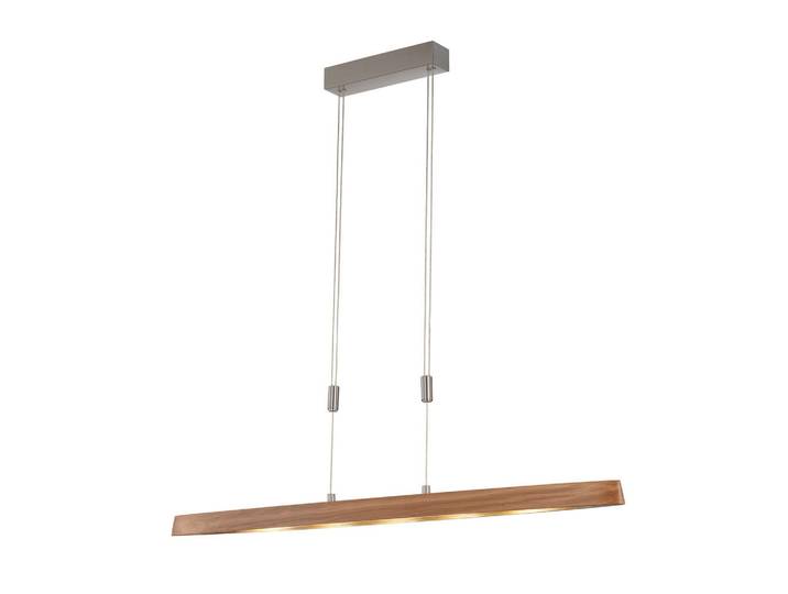 Fischer & Honsel Led-Hängeleuchte, Nickelfarben, Holz, Metall, Eiche, 10x96.5-156.5x106 cm, Lampen & Leuchten, Innenbeleuchtung, Hängelampen, Pendelleuchte