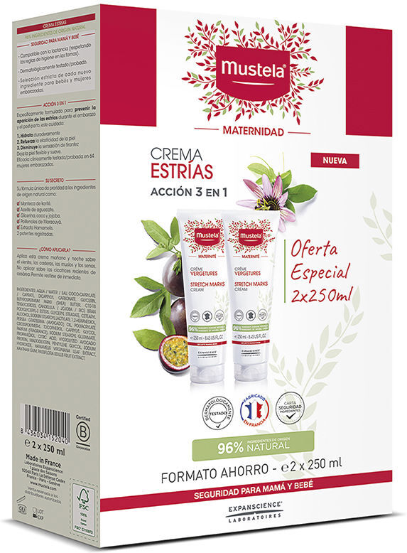 Mustela Maternidad Duo crema prevención estrías 2 x 250 ml