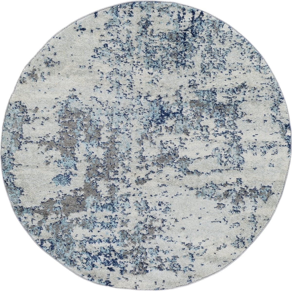 SURYA Sarah rond vloerkleed modern abstract blauw