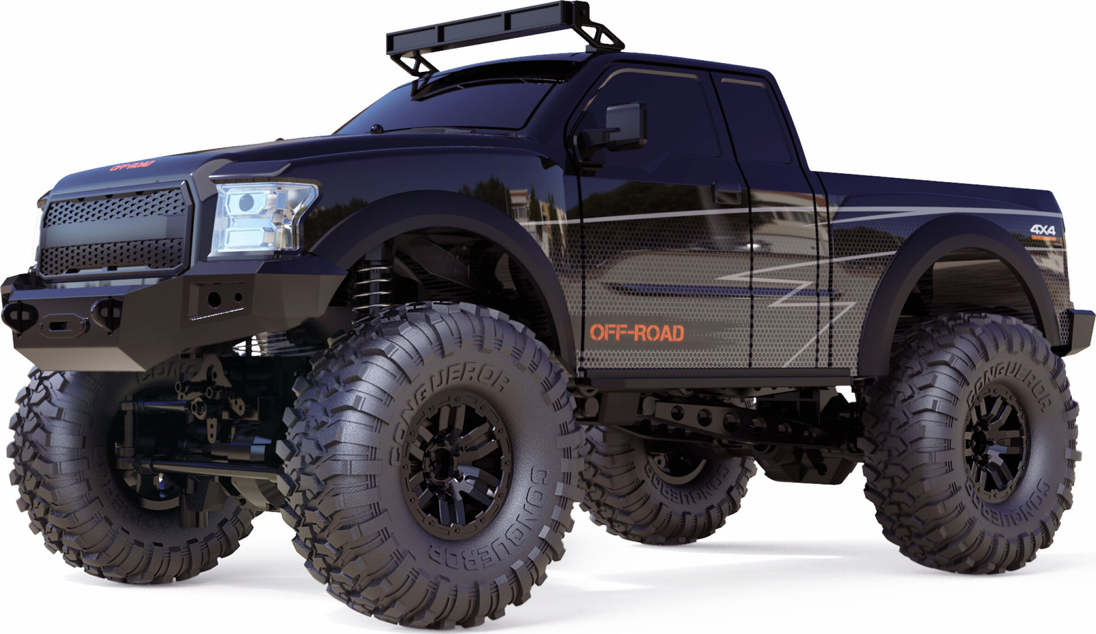 AMEWI RC Auto Dirt Pickup Crawler LiIon 1500mAh zwart