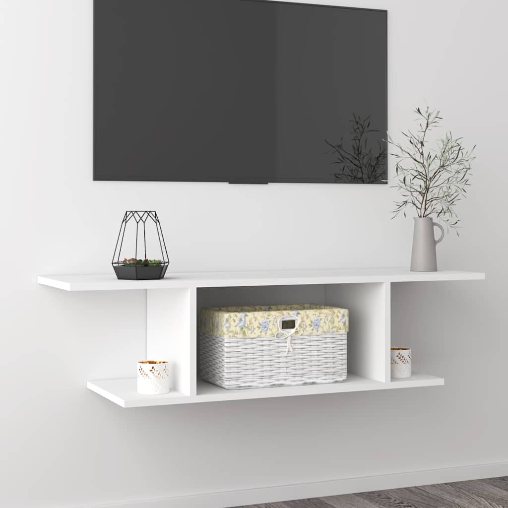 vidaXL Mueble de pared para TV blanco 103x30x26,5 cm Blanco