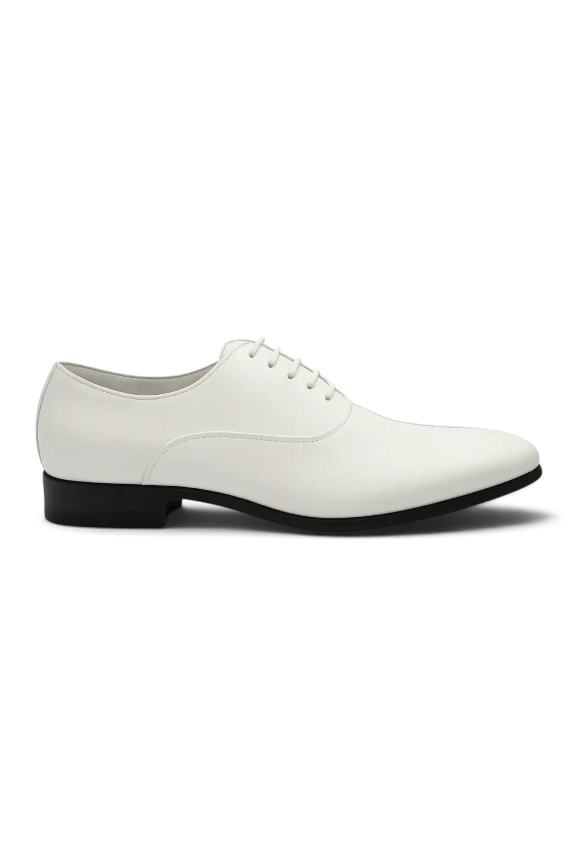 Herren Weiße Formelle Lack-PU-Leder Oxford-Schuhe - M64340