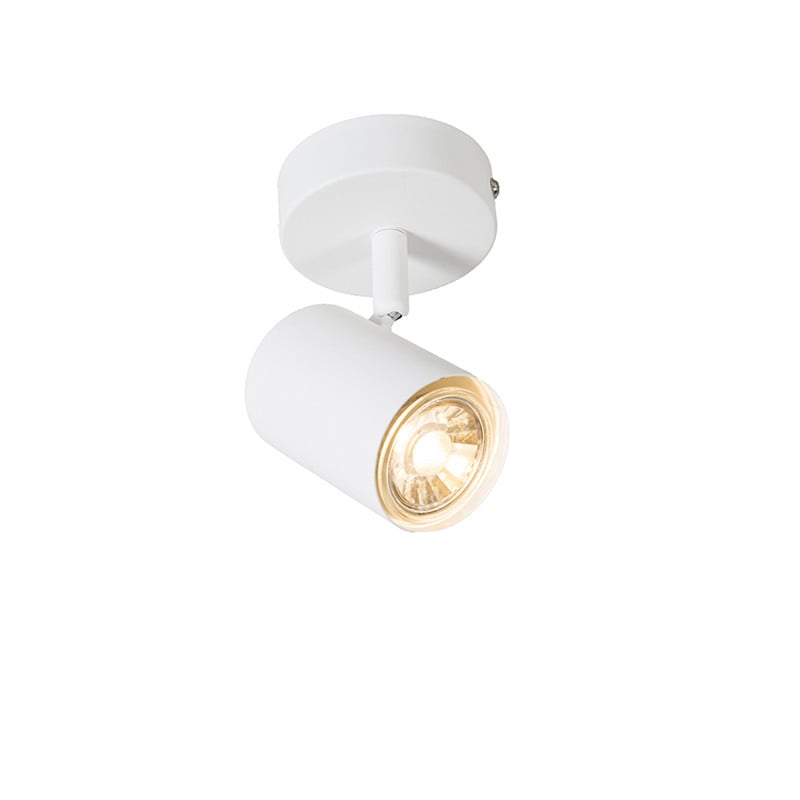 Qazqa Smart Spot Wit met WiFi GU10 LED Lichtbron en Verstelbare Inbouwspot