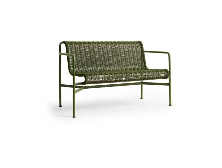 HAY Banc Dining Palissade Cord avec accoudoirs HAY Olive