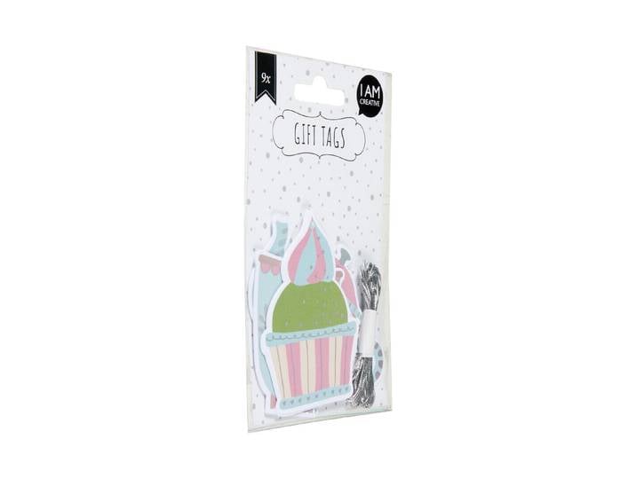 I AM Creative Geschenkanhänger Cupcake 10.5 × 8.5 cm 9 Stück