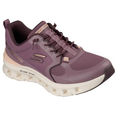 Slip-On Sneaker SKECHERS "GLIDE-STEP PRO", Damen, Gr. 36, Textil, beere, Schuhe, Schlupfschuh, Halbschuh, Freizeitschuh, mit elastischen Schnürsenkeln